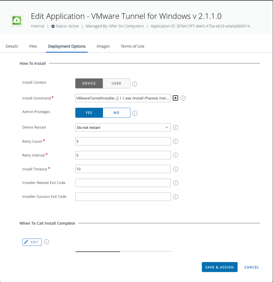 Using VMware Workspace ONE Tunnel in Per-App VPN mode with Domain ...